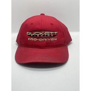 Duckett Fish Fishing Hat‎ Red Baseball Cap Pro-Driven